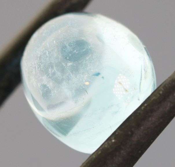 Icey 3.40ct 10x8mm Aquamarine cabochon