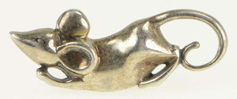 Sterling Silver John Hardy Mouse Chinese Zodiac Lapel Pin/Brooch