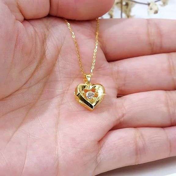 Eternal Love's Embrace 18k Gold Heart Necklace
