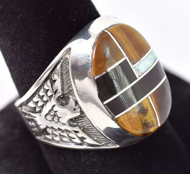 Navajo Crafted Men's Ring Inlay