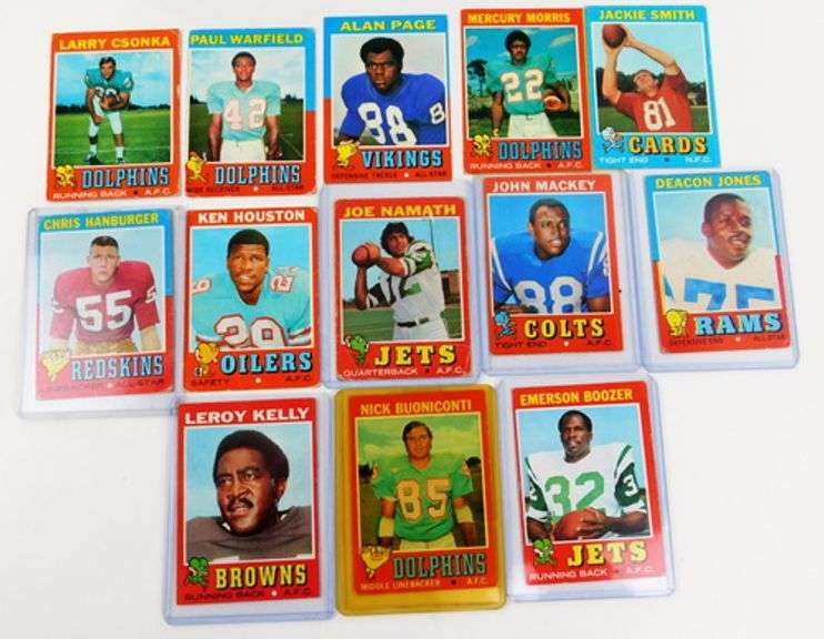 13 Topps 1971 Football Greats