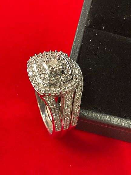 LADIES WHITE GOLD DIAMOND WEDDING SET 1.00 CARAT