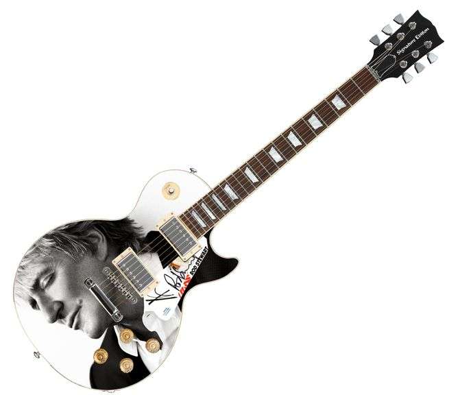 Rod Stewart Autographed 1/1 Custom Graphics Guitar ACOA