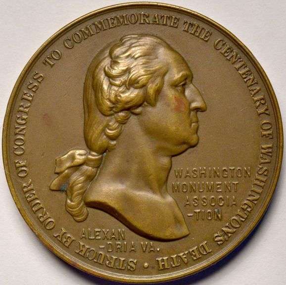 1904 Washington Monument Association 1749 Surveyed Alexandria Medal