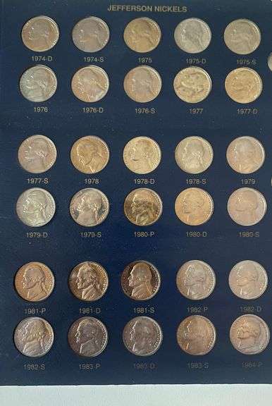 Choice BU Set of Jefferson Nickels 1938-2003