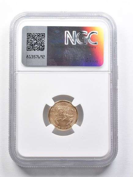 MS70 2001 $5 American Gold Eagle 1/10 Oz Gold NGC
