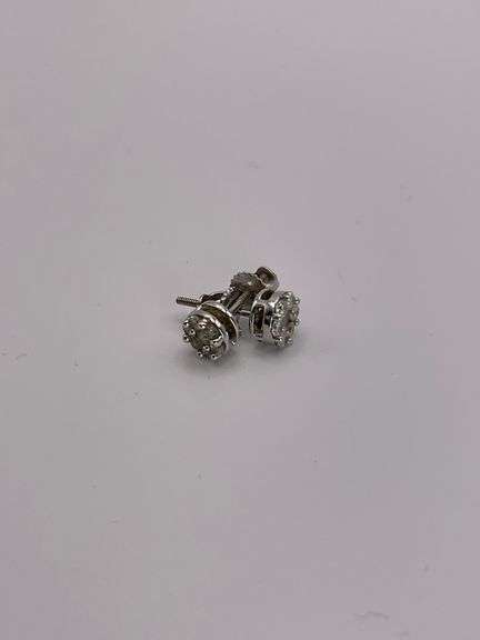 1.3g 14k WG Diamond Studs