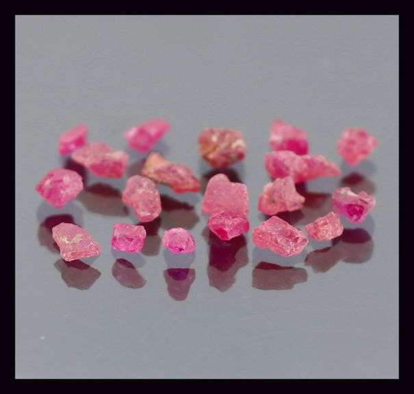 Collectors 8.81ct untreated uncut Ruby set