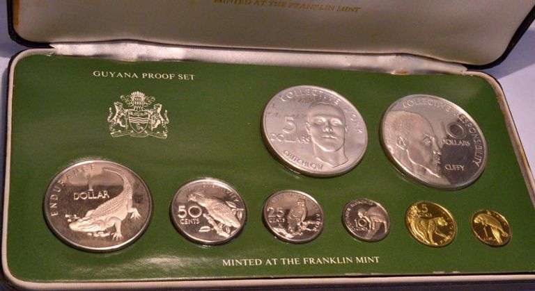 1976 National Coinage Of Guyana Proof Set