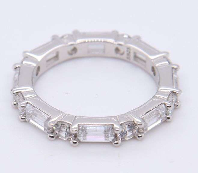 Sterling Silver Cubic Zirconia Band