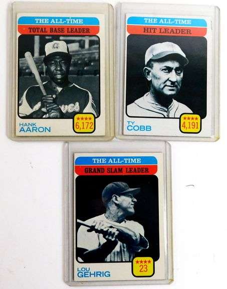 3 Topps 1973 The All-Time Baseball Cards