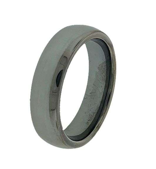 Polished Mens Tungsten Ring