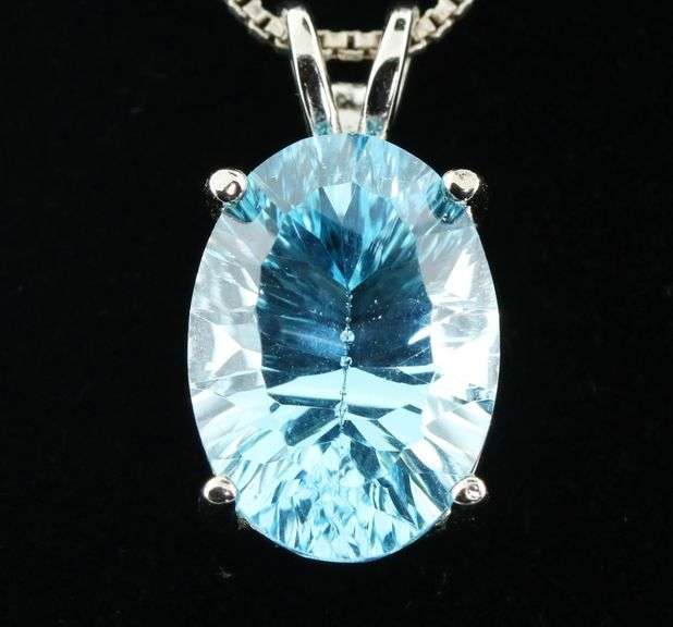 Dazzling high fire concave cut Topaz Pendant