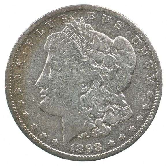 1898-S Morgan Silver Dollar Rainbow Toning Reverse