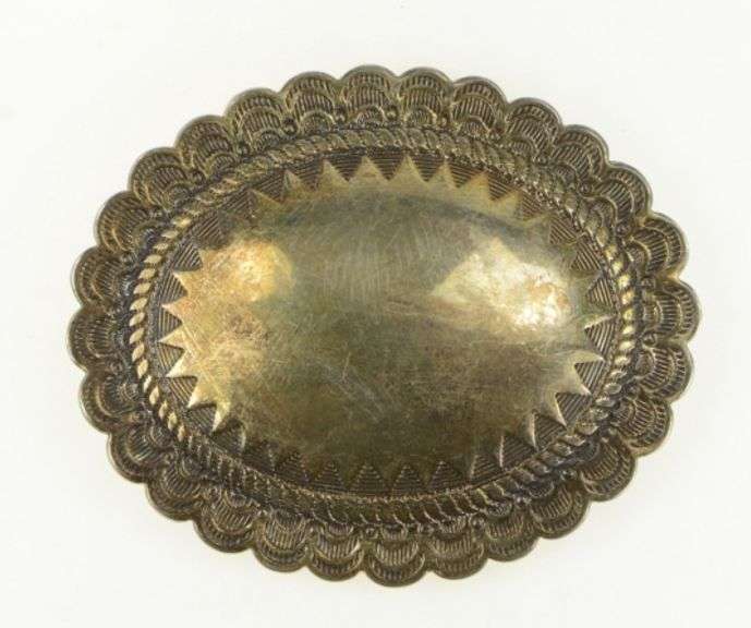 Sterling Silver Southwestern Ornate Stamped Belt Loop