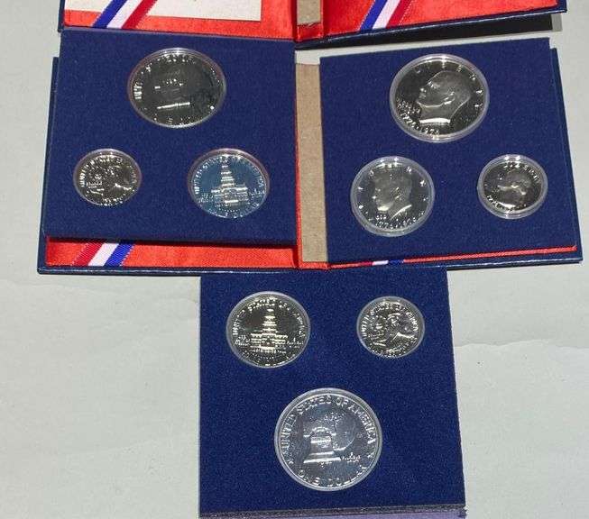 3 1976 Silver 3 Piece Proof Sets