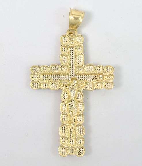Honorable 10K Yellow Gold Cross Pendant