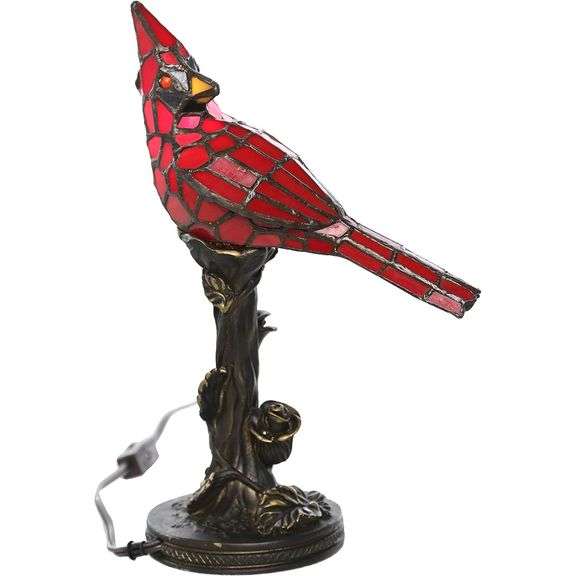 Cardinal Stained Glass Estate Lamp