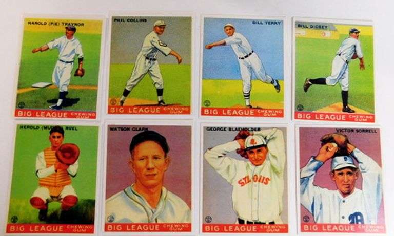 12 Goudey 1933 Reprint Baseball Cards