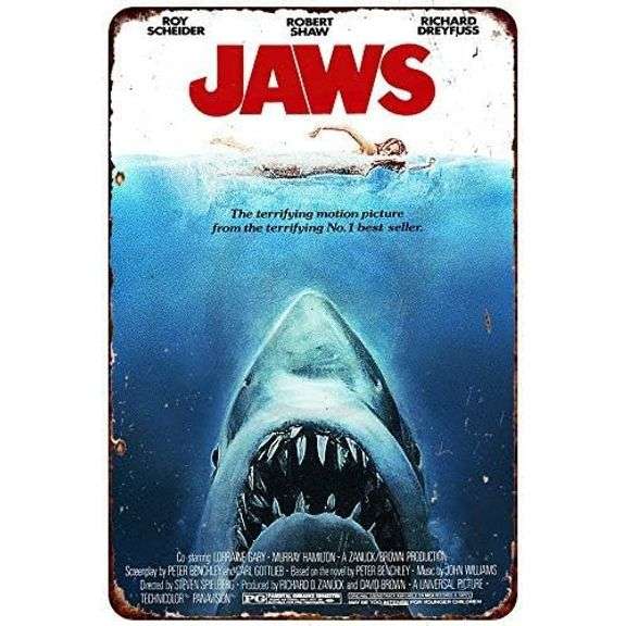 Jaws Movie Metal Sign