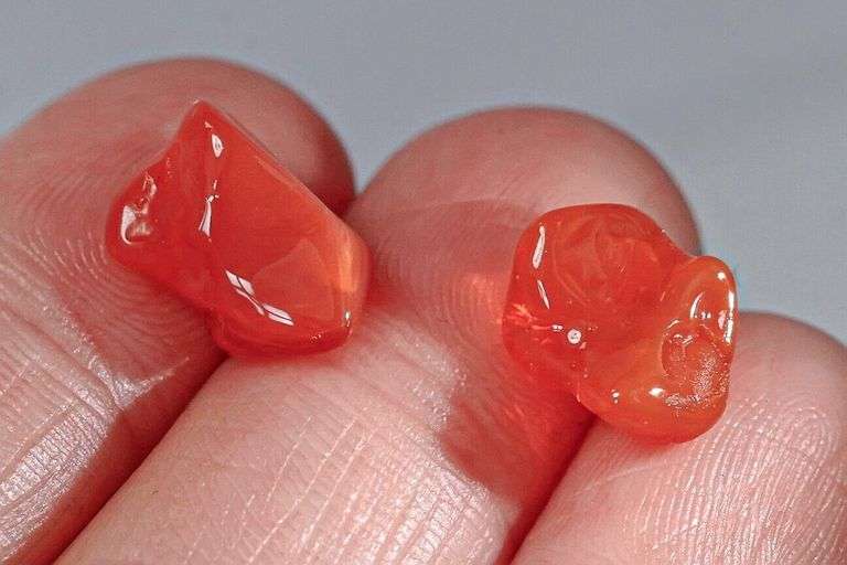 Fantastic 5.55ct red Fire Opal pair
