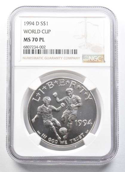 MS70 PL 1994-D World Cup Commemorative Dollar NGC