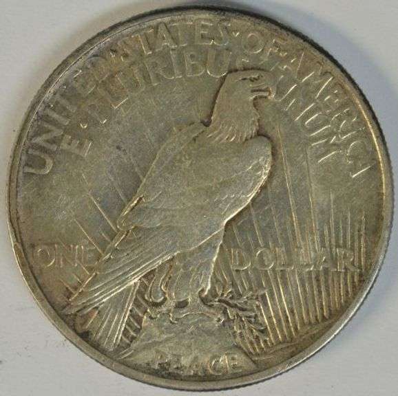 Upper end 1921 Peace Silver Dollar. Scarce first-year issue