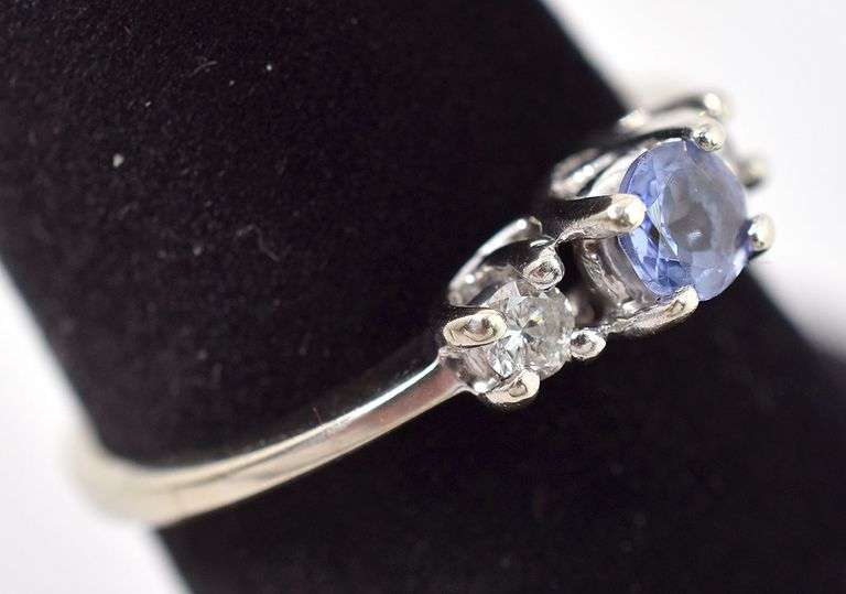 Angelic 14K White Gold Three Stone Ring