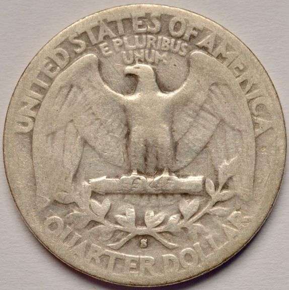 1943-S Double Die Obverse Washington Quarter, Circulated.