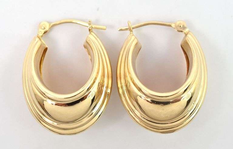 Simply Beautiful 14K Yellow Gold Hoop Earrings