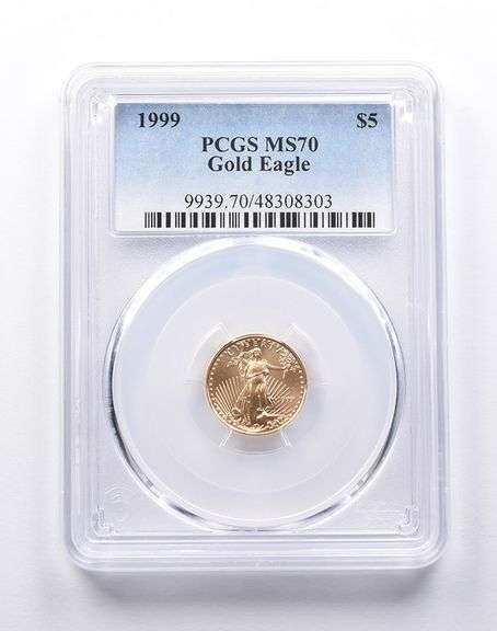 MS70 1999 $5 American Gold Eagle 1/10 Oz Gold PCGS