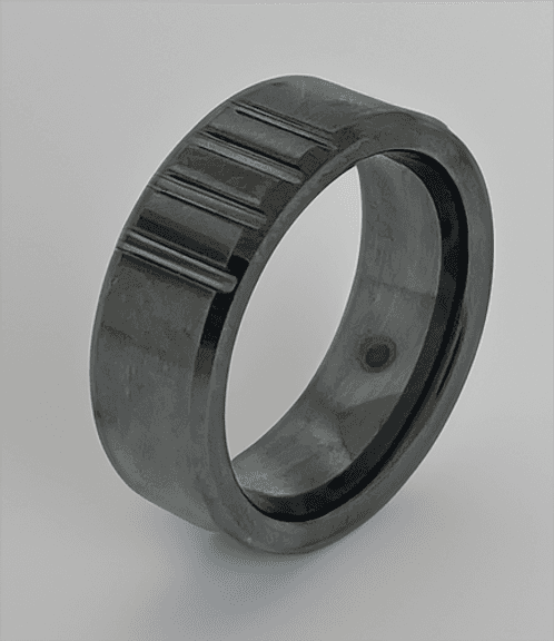 Slotted Mens Tungsten Ring