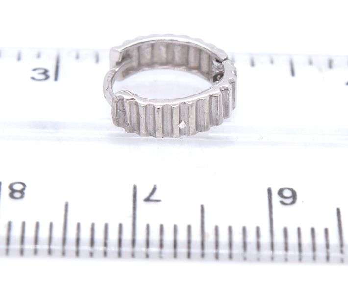 3 Pairs of 14kt white gold earrings