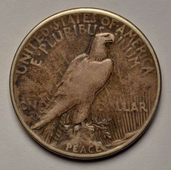 1921 High Relief Peace Silver Dollar, Circulated.