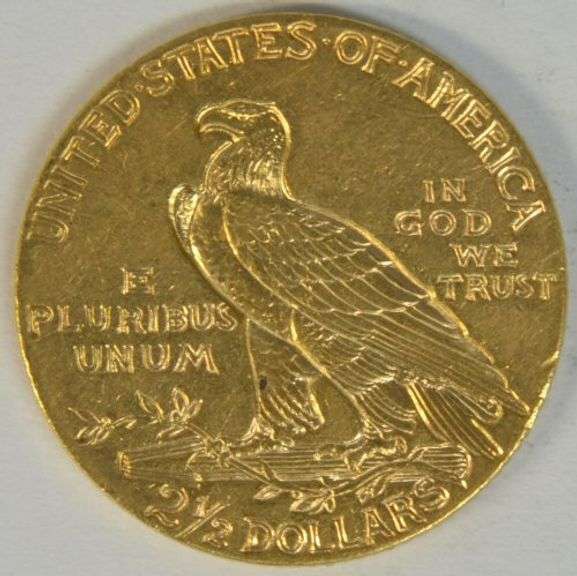 Lovely blazing BU 1929 US $2.50 Indian Gold Piece. Last year of issue