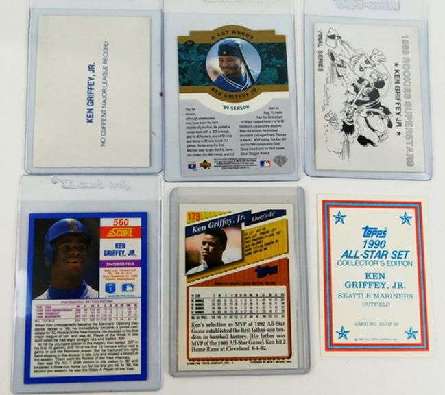 6 Ken Griffey, Jr. Baseball Cards