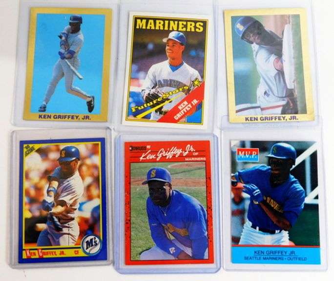6 Ken Griffey, Jr. Baseball Cards