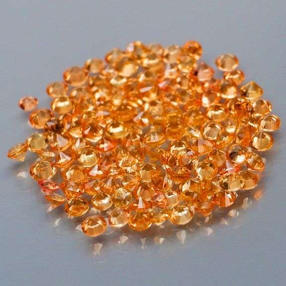 Fantastic 4.14ct diamond cut yellow Sapphire set