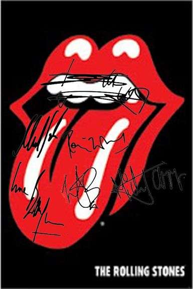 The Rolling Stones Facsimile Signed Poster 24"x36"