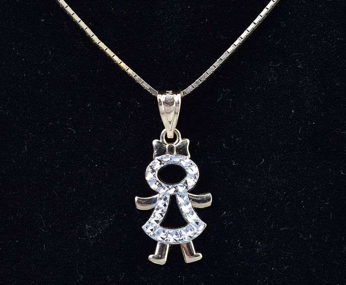 Loving 14K Yellow Gold Daughter Pendant Necklace
