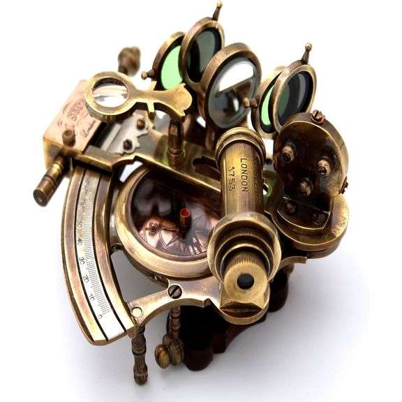 Brass Sextant with Compass