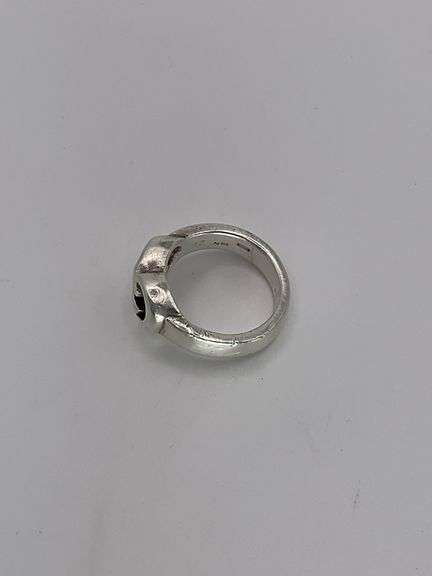 6.6g .925 GUCCI Love Britt Interlocking Heart Ring Size 6