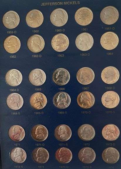 Choice BU Set of Jefferson Nickels 1938-2003