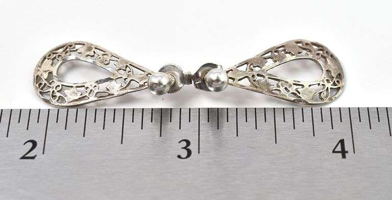 Sterling Silver Ball Stud Earrings with Dangle Enhancement