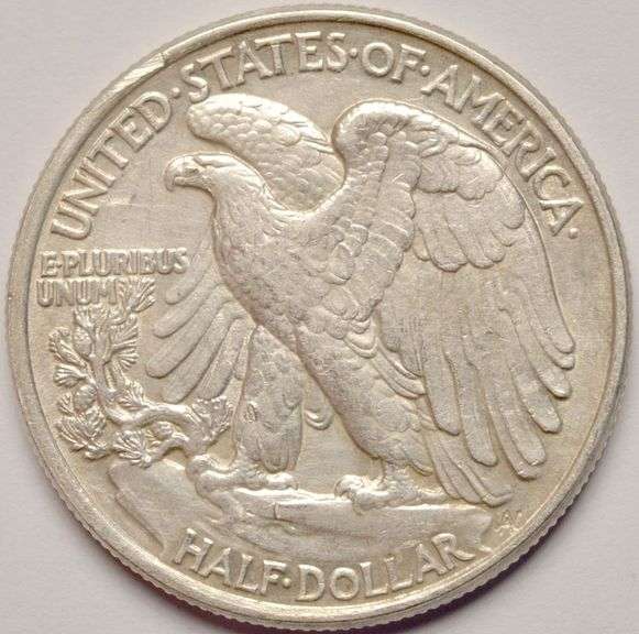 1944 Walking Liberty Half Dollar, Circulated.