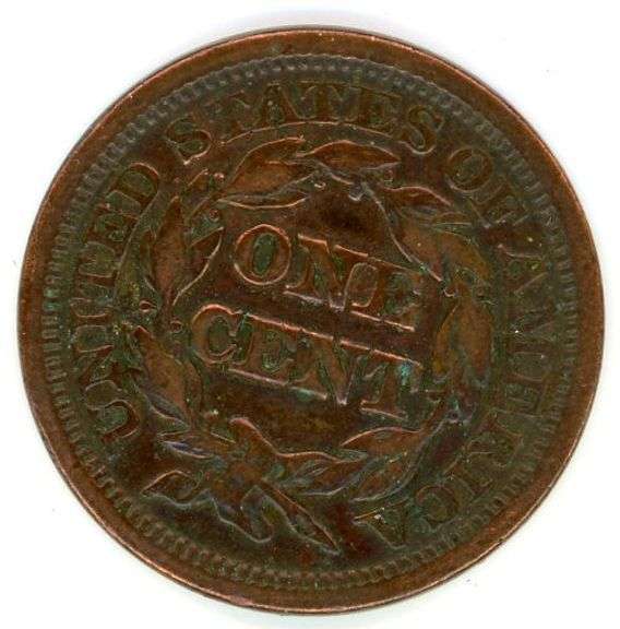1847 Braided Hair Large Cent in VF+