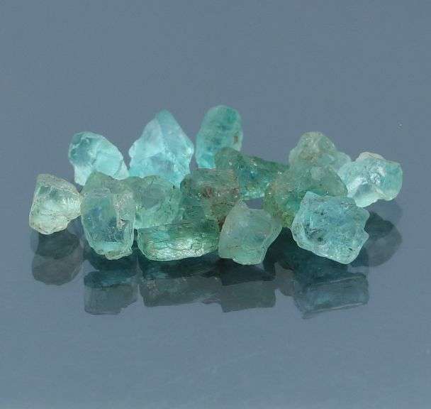Tremendous 10ct uncut Paraiba blue Apatite set