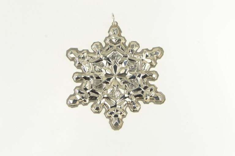 Sterling Silver 1971 Gorham Sterling Snow Flake Christmas Ornament