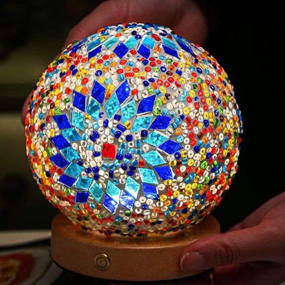 Moroccan Stained Glass Lamp