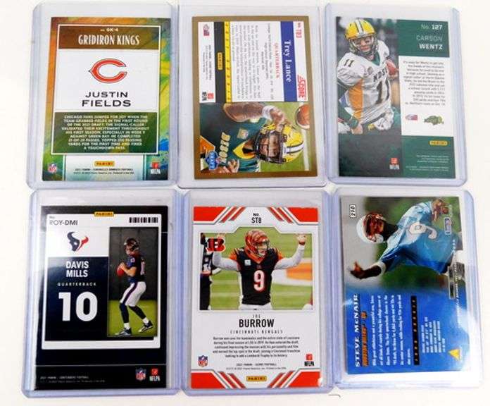 6 NFL Rookie Quarterback Football Cards